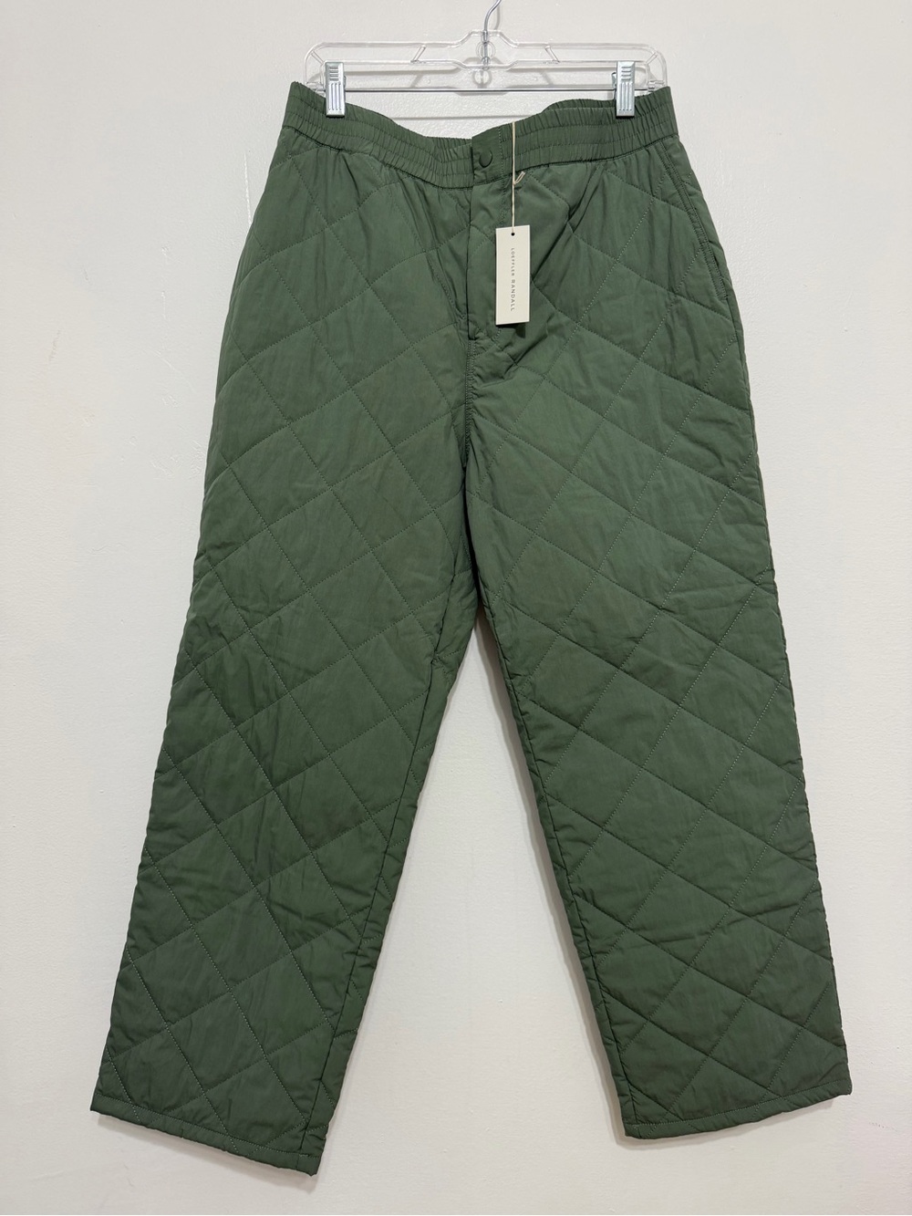 NWT LOEFFLER RANDALL AIDEN Quilted  Green Pants